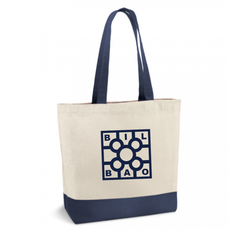 Bolsa Playa Baldosa de Bilbao Letras azul