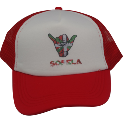 Visera gorra sopela mano roja