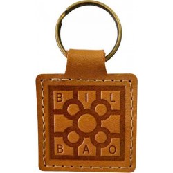 llavero baldosa de Bilbao piel