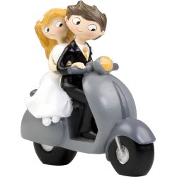 Figura tarta novios Moto Scooter