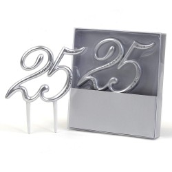 Números tarta 25 Aniversario Bodas de Plata