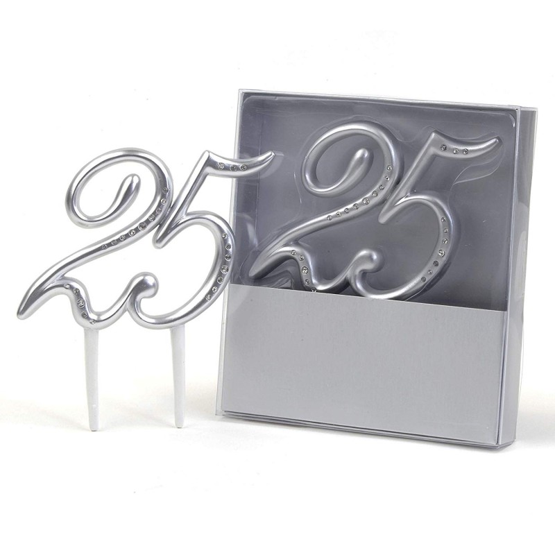 Números tarta 25 Aniversario Bodas de Plata