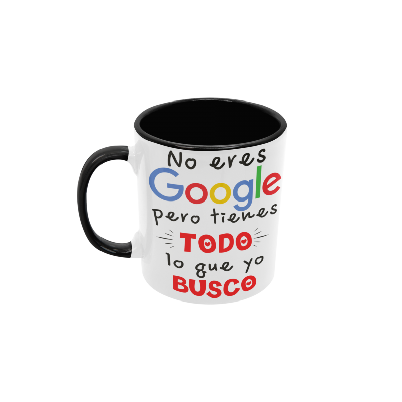 Taza no eres google negra