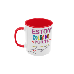 Taza Estoy colgado por ti roja