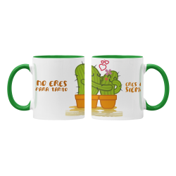 Taza cactus verde doble