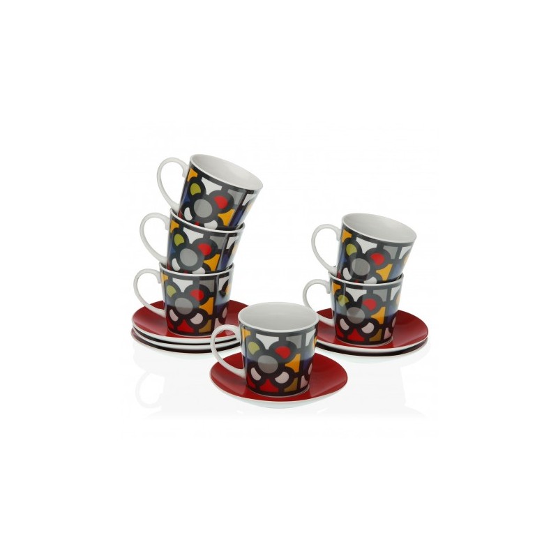 Juego de 6 tazas té baldosa de bilbao