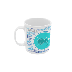 Taza Horóscopo acuario blanca