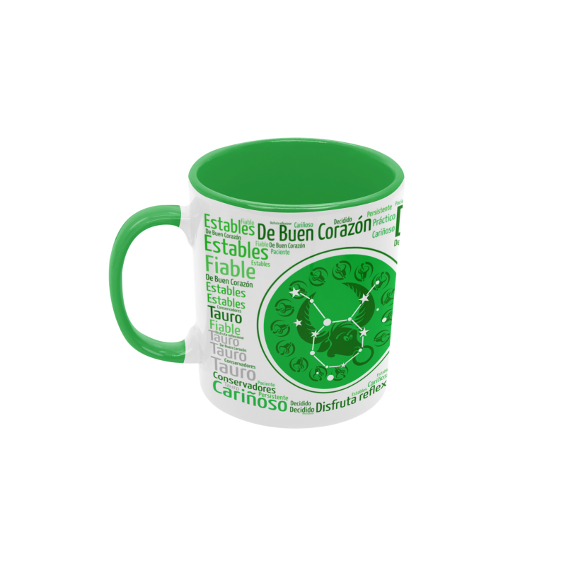Taza Horóscopo Tauro verde
