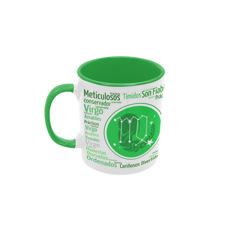 Taza Horóscopo Virgo verde