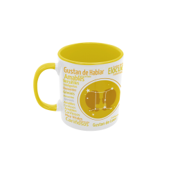 Taza Horóscopo Géminis amarilla