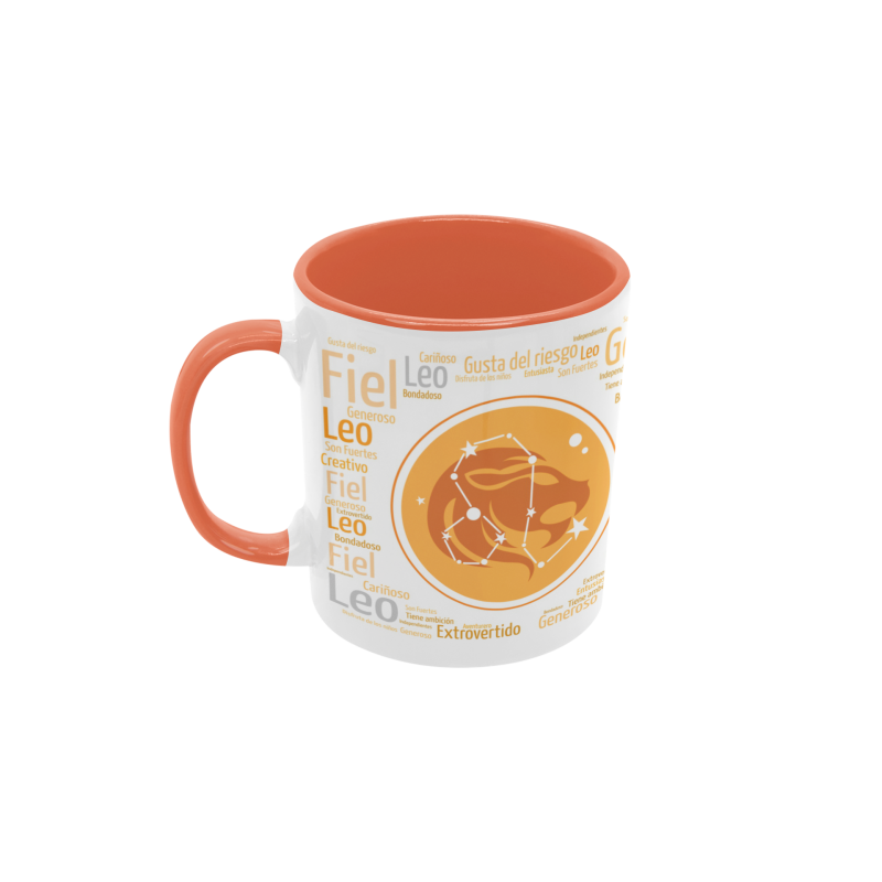 Taza Horóscopo Leo naranja