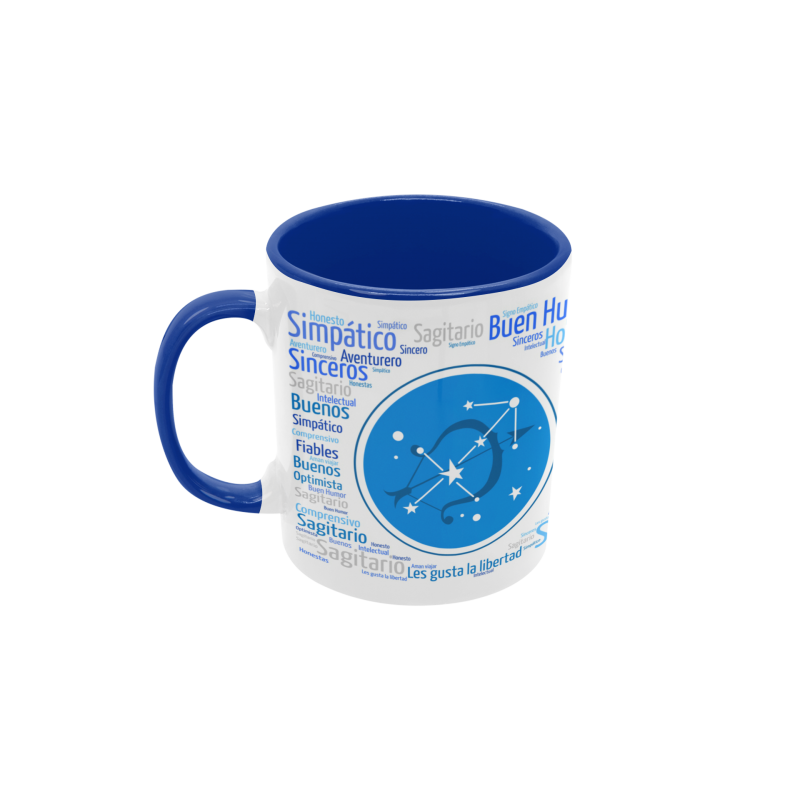 Taza Horóscopo Sagitario azul