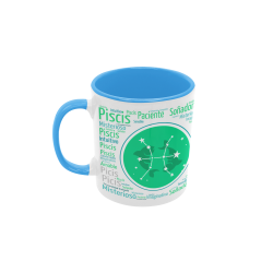 Taza Horóscopo Piscis azul