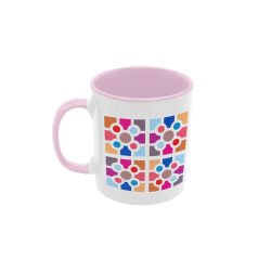 Taza Baldosa de Bilbao colores pastel rosa