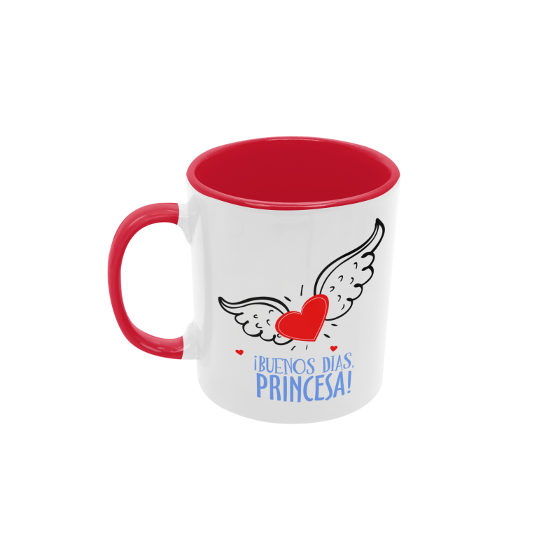 Taza Buenos días princesa roja