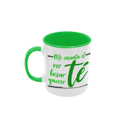 Taza me encanta el té verde