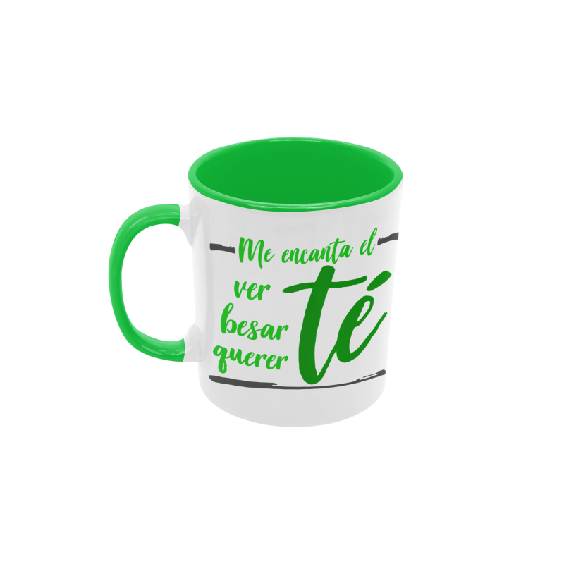 Taza me encanta el té verde
