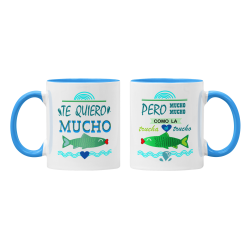 Taza Te quiero mucho como la trucha al trucho azul
