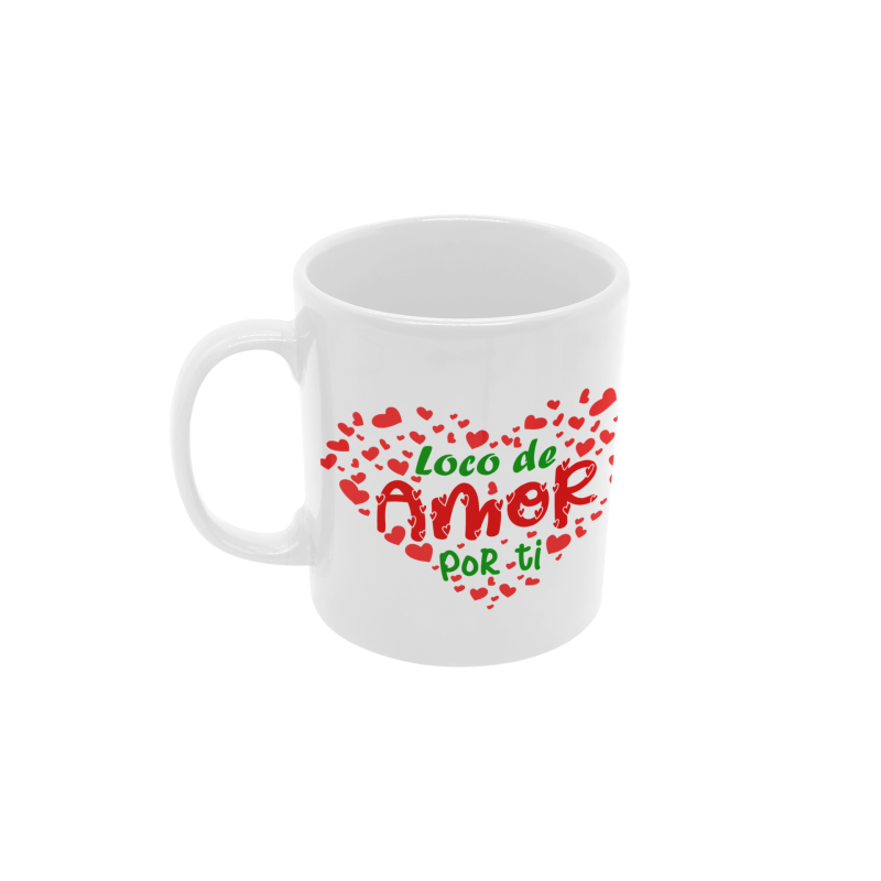 Taza Loco de amor por ti blanca