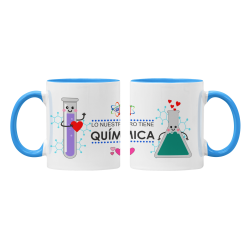 Taza Lo nuestro tiene química azul