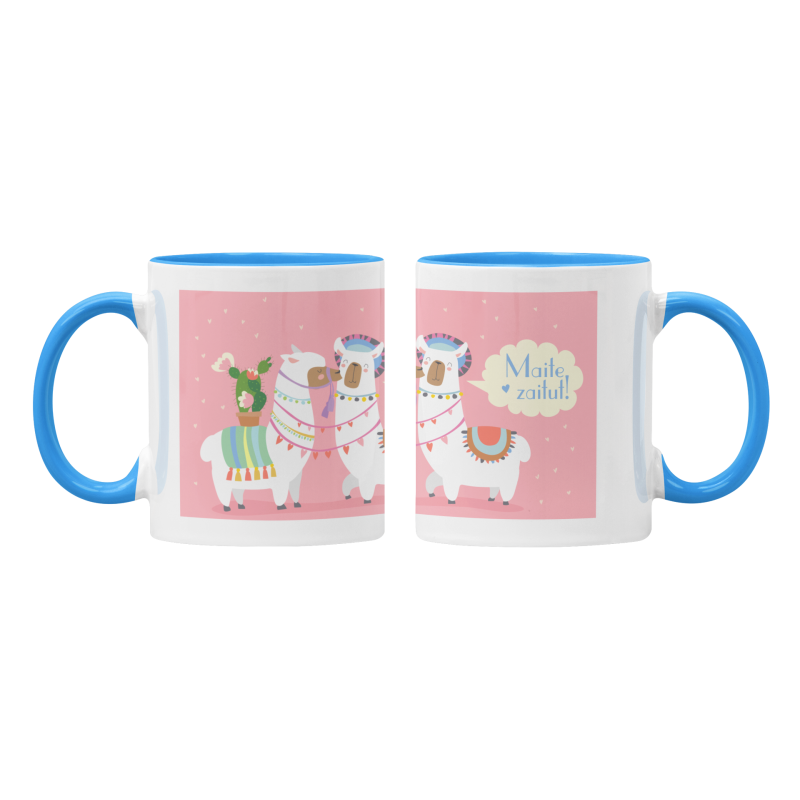 Taza Llamas maite zaitut azul