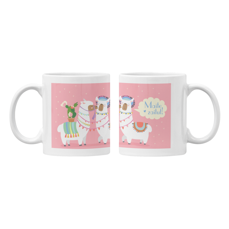 Taza Llamas maite zaitut blanca