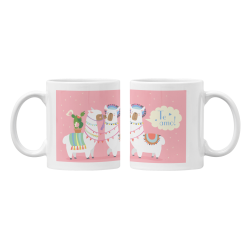 Taza Llamas Te amo blanca