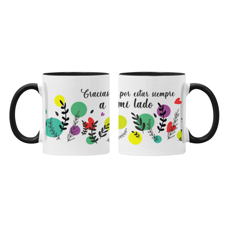 Taza Gracias por estar siempre a mi lado negra