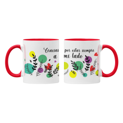 Taza Gracias por estar siempre a mi lado roja