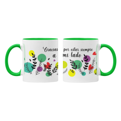 Taza Gracias por estar siempre a mi lado verde