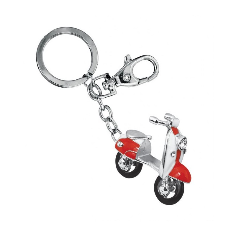 Llavero moto vespa rojo