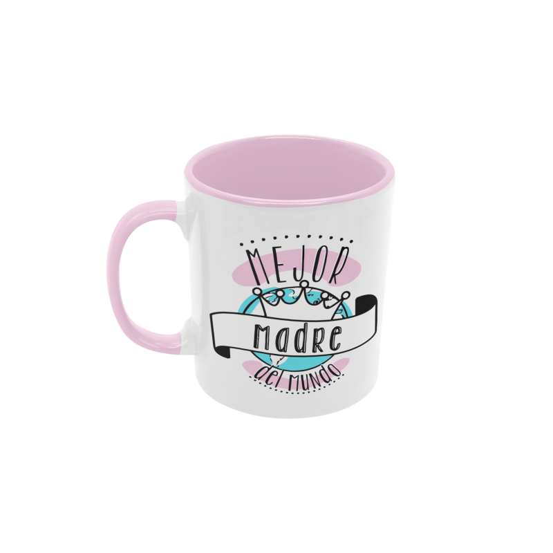 Taza Mejor madre del mundo rosa