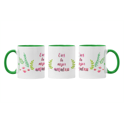 Taza Eres la mejor Amatxu verde