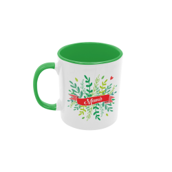 Taza Mamá Hojitas verde