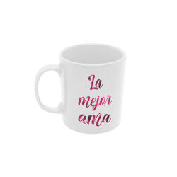 Taza La mejor Ama Flores blanca