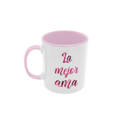 Taza La mejor Ama Flores rosa
