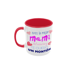 Taza Eres la mejor Mami del universo roja