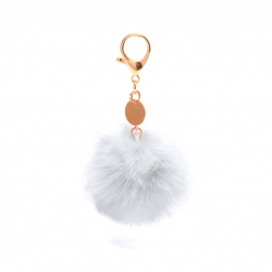 Llavero Pom Pom blanco