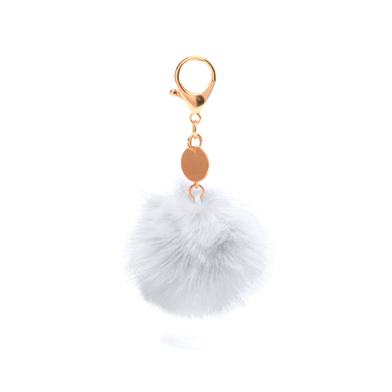 Llavero Pom Pom blanco