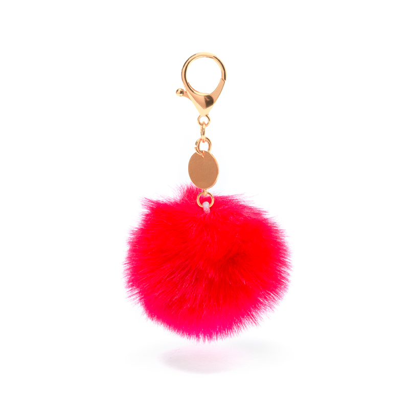 Llavero Pom Pom rojo