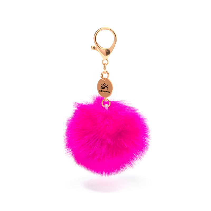 Llavero Pom Pom rosa