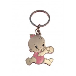 Llavero bebé rosa biberón