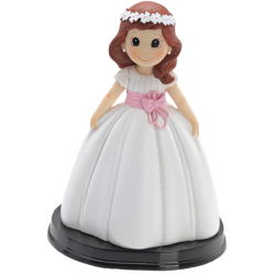Figura tarta comunión niña fajín