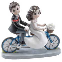 Figura tarta boda bici tandem