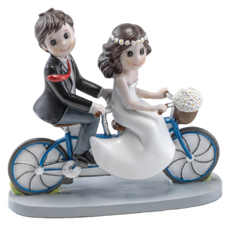 Figura tarta boda bici tandem