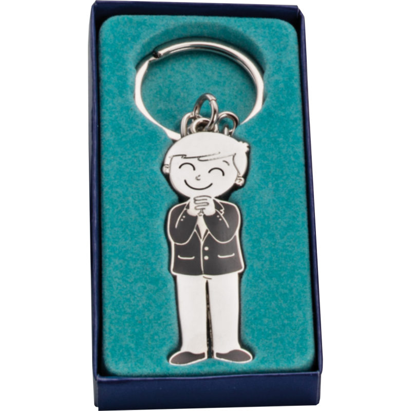 Llavero niño comunión rezando