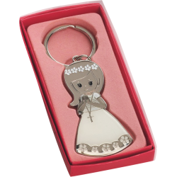Llavero niña comunión corona