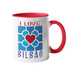 Taza Baldosa corazón Bilbao roja I love Bilbao