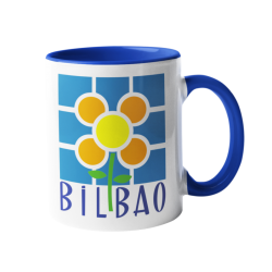 Taza Baldosa Flor Bilbao azul