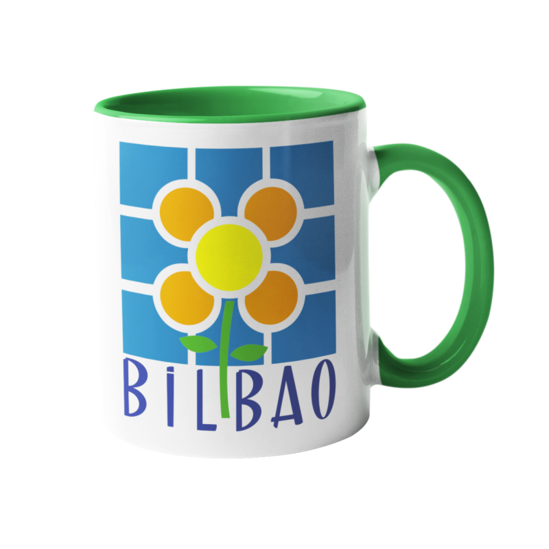 Taza Baldosa Flor Bilbao verde
